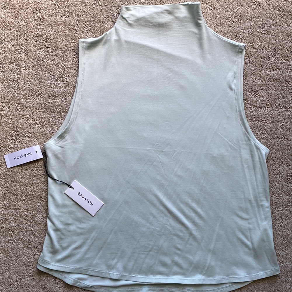 Aritzia Babaton aqua essence mock neck top | S
